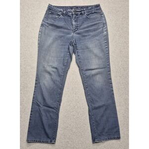 Charter Club Jeans Womens 12 Medium Wash Blue Stretch Denim Lexington Straight